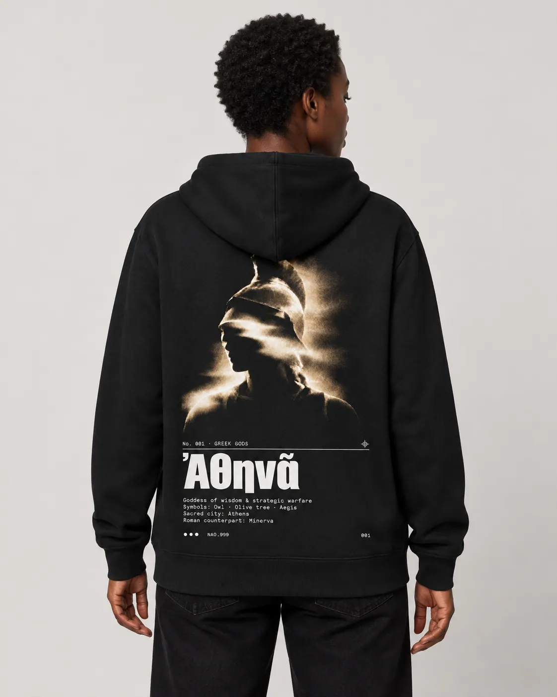 Greek Gods, hoodie noir