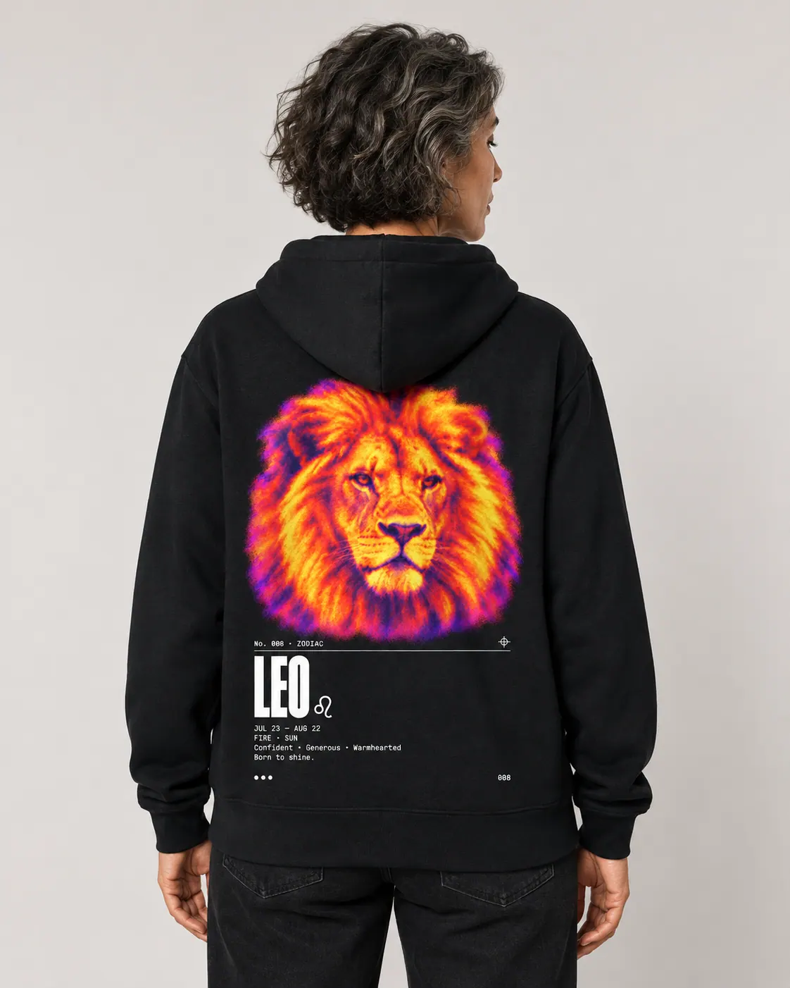 Zodiac, hoodie noir